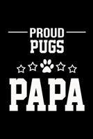 Proud Pugs Papa: Hangman Puzzles Mini Game Clever Kids 110 Lined Pages 6 X 9 In 15.24 X 22.86 Cm Single Player Funny Great Gift 1702255395 Book Cover