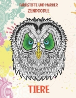 Zendoodle - Farbstifte und Marker - Tiere B08R689ND4 Book Cover