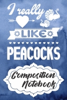 Composition Notebook: 110 Blank Lined Papers - 6x9 Personalized Customized Peacock Composition Notebook Journal Gift For Peacock Lovers 1676643044 Book Cover