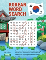 Korean Word Search: Learn 2,400+ Essential Korean Words Completing over 200 Puzzles 1736308874 Book Cover