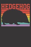 Notebook 6x9 120 Pages: College Ruled Retro Hedgehog 1081838523 Book Cover