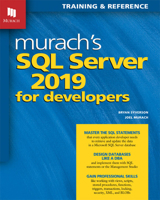 Murach's SQL Server 2019 for Developers 1943872570 Book Cover
