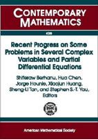 Recent Progress on Some Problems in Several Complex Variables and Partial Differential Equations 0821839217 Book Cover