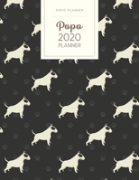 Popo 2020 Planner: Monthly Weekly Daily - Dated With Todo Notes - Bull Terrier Black And White Color 1706283644 Book Cover
