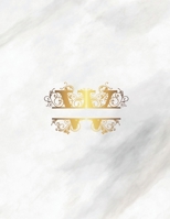 W: Monogram Initial Weekly Academic Planner Marble 8.5 x 11 1655786415 Book Cover