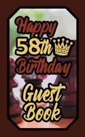 Happy 58th Birthday Guest Book: 58 Boardgames Celebration Message Logbook for Visitors Family and Friends to Write in Comments & Best Wishes Gift Log (Birth Day Guestbook) 1092749810 Book Cover