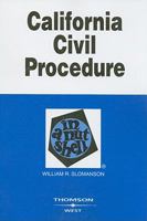 California Civil Procedure in a Nutshell (In a Nutshell (West Publishing)) 0314013342 Book Cover