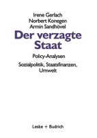 Der Verzagte Staat - Policy-Analysen: Sozialpolitik, Staatsfinanzen, Umwelt 3810014486 Book Cover