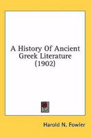 A H Istory of Ancient Greek Literature 1145354750 Book Cover