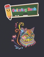Coloring Book: 100 Animals for Stress Relieving Designs Animals, Flowers, Patterns And So Much More For Adults and kids - 8 x10 inche B089J5GZ5X Book Cover