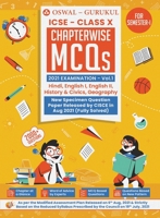 Chapterwise MCQs Vol I for Hindi, English I, English II, History & Civics, Geography: ICSE Class 10 for Semester I 2021 Exam 9391184006 Book Cover