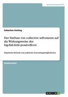 Der Einfluss von collective self-esteem auf die Wirkungsweise des big-fish-little-pond-effects: Empirische Befunde und praktische Anwendungsmöglichkeiten 3656306729 Book Cover