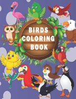 Birds Coloring Book: For children aged 4-8 B08GVLWB89 Book Cover