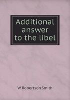 Additional answer to the libel 5519135843 Book Cover