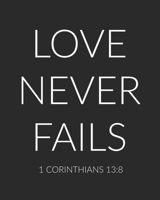 Love Never Fails: Jehovah Witness Journal/ Jehovah Witness Notebook/ Study Book For Scriptures Notes And Prayers 120 Pages 1080252495 Book Cover