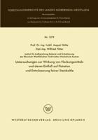 Untersuchungen Zur Wirkung Von Flockungsmitteln Und Deren Einfluss Auf Flotation Und Entwasserung Feiner Steinkohle 3663039587 Book Cover