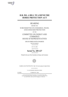 H.R. 503, a bill to amend the Horse Protection Act B0848XDLMD Book Cover