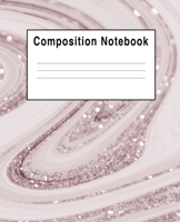 Composition Notebook: Swirl Light Pink Faux Sparkles 1692631306 Book Cover