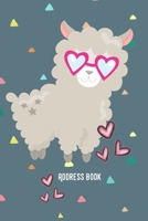 Llama glitter Address Book: Lama Love - Phone & contact book -All contacts at a glance - 120 pages in alphabetical order / size 6x9 (A5) - Gloss Cover 170474699X Book Cover