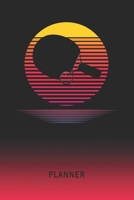 Planner: T Rex Skeleton 2 Year Weekly Planning Organizer 2020 - 2021 Retro Vintage Vaporwave Sunset Cover January 20 - December 21 Writing Notebook Productive Datebook Calendar Schedule Plan Days, Set 1702368890 Book Cover