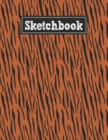 Sketchbook: 8.5 x 11 Notebook for Creative Drawing and Sketching Activities with Tiger Skin Themed Cover Design 1670569993 Book Cover