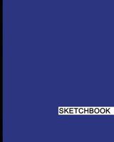 Sketchbook: 8" x 10", Drawing Sketchbook, Unlruled Notebook, Drawing Paper Pad, Solid (Blue) - 197959564X Book Cover