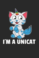 Einhorn Katze Notizbuch: Einhorn Katze Notizbuch für Liebhaber / Notizheft / Notizblock A5 (6x9in) Dotted Notebook / Punkteraster / 120 gepunktete Seiten (German Edition) 167153252X Book Cover