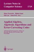 Applied Algebra, Algebraic Algorithms and Error-Correcting Codes 3540667237 Book Cover