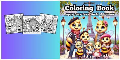 Happy Cozy Bees World Adventures: Kids to Adult Coloring Book For Mind Clarity and Relaxation: Relax with Happy Little Bees Leading Educational Adventures All Over the World. B0F3DV3T5J Book Cover