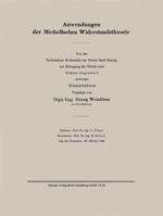 Anwendungen Der Michellschen Widerstandstheorie 3662314738 Book Cover