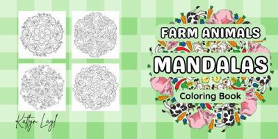 Farm Animals Mandalas Coloring Book B0FLJSZGQ5 Book Cover