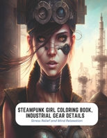 Steampunk Girl Coloring Book, Industrial Gear Details: Stress Relief and Mind Relaxation B0CCCX697R Book Cover