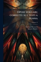 Opere Volgari Volume 12 1178238709 Book Cover
