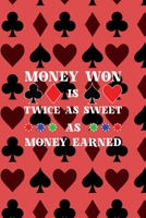 Money Won Is Twice As Sweet As Money Earned: All Purpose 6x9 Blank Lined Notebook Journal Way Better Than A Card Trendy Unique Gift Blue Smoke PitBull 1706509847 Book Cover