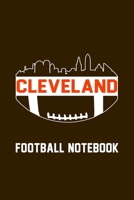 Cleveland Skyline Football Notebook Perfect for Journal, Doodling, Sketching and Notes Book With Blank Numbered Pages, 126 Pages 6"x 9": Football Notebook 1672442478 Book Cover