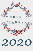 2020 Monthly Planner: Floral Bird Wreath - Small Pocket Calendar 5.06 x 7.81 1655174193 Book Cover