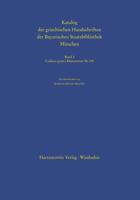 Katalog Der Griechischen Handschriften Der Bayerischen Staatsbibliothek Munchen 3447068515 Book Cover