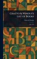 Chatto & Windus's List of Books 1023546205 Book Cover