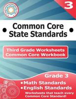 Third Grade Common Core Workbook: Worksheets 1499148771 Book Cover
