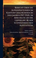 Bericht Ã1/4ber die Alpinspektionen im Kanton GraubÃ1/4nden in den Jahren 1917/1920. Im Anschluss an die Lieferung 18 der Schweizerischen Alpstatistik 1024085368 Book Cover