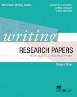 Writing Research Papers: From Essay to Research Paper 0230421946 Book Cover