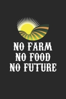 No Farm, No Food, No Future: Farming Blank Line Diary, Farming Notebook, Farming Journal, Farming Gift - 6x9 - 100 Lined Journal Pages 1691058254 Book Cover