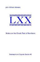 Notes on the Greek Text of Numbers (Septuagint and Cognate Studies Series) 1589831586 Book Cover