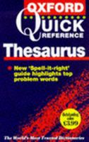 The Oxford Quick Reference Thesaurus 0198602081 Book Cover
