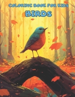 Birds: Coloring Book for Kids 4 to 8 Years B0C5P7SJ6N Book Cover