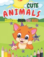 Cute Animal Coloring Book For Kids Ages 4-8: Easy Coloring Pages in Cute Style With 48 Farm Animals Designs to Color For Boys Girls Kids, A Lovely Gift For Boys and Girls. B09SC1RFY7 Book Cover
