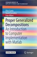 Proper Generalized Decompositions: An Introduction to Computer Implementation with Matlab 331929993X Book Cover