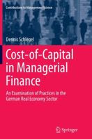 Cost-Of-Capital in Managerial Finance: An Examination of Practices in the German Real Economy Sector 3319151347 Book Cover