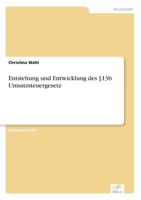 Entstehung Und Entwicklung Des 13b Umsatzsteuergesetz 3836605589 Book Cover