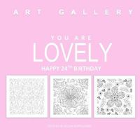 You Are Lovely Happy 24th Birthday: Adult Coloring Books Birthday in all D; 24th Birthday Party Supplies in al; 24th Birthday Decorations in al; 24th ... Card in Of; 24th Birthday Gifts in al 1523712589 Book Cover